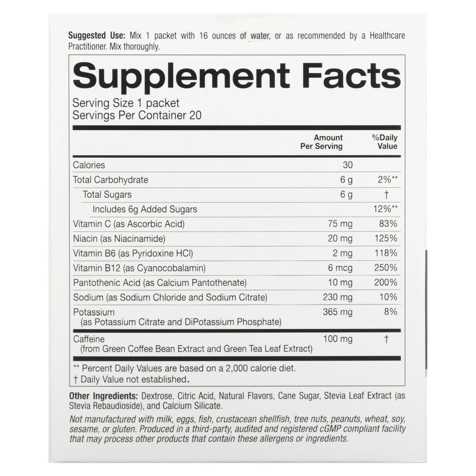 خليط مسحوق لتحضير مشروب معزز للطاقة Lake Avenue Nutrition