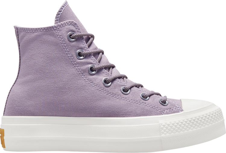 حذاء رياضي Converse Chuck Taylor All Star Lift Platform Canvas High Lucid Lilac للنساء، أرجواني