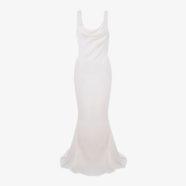 Odette House Of Cb Satin Maxi Dress, Ivory