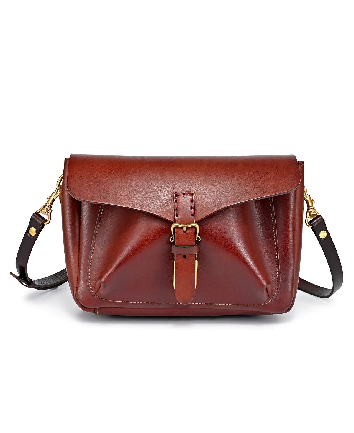 Women's shoulder bag Isla made of genuine leather OLD TREND, brown