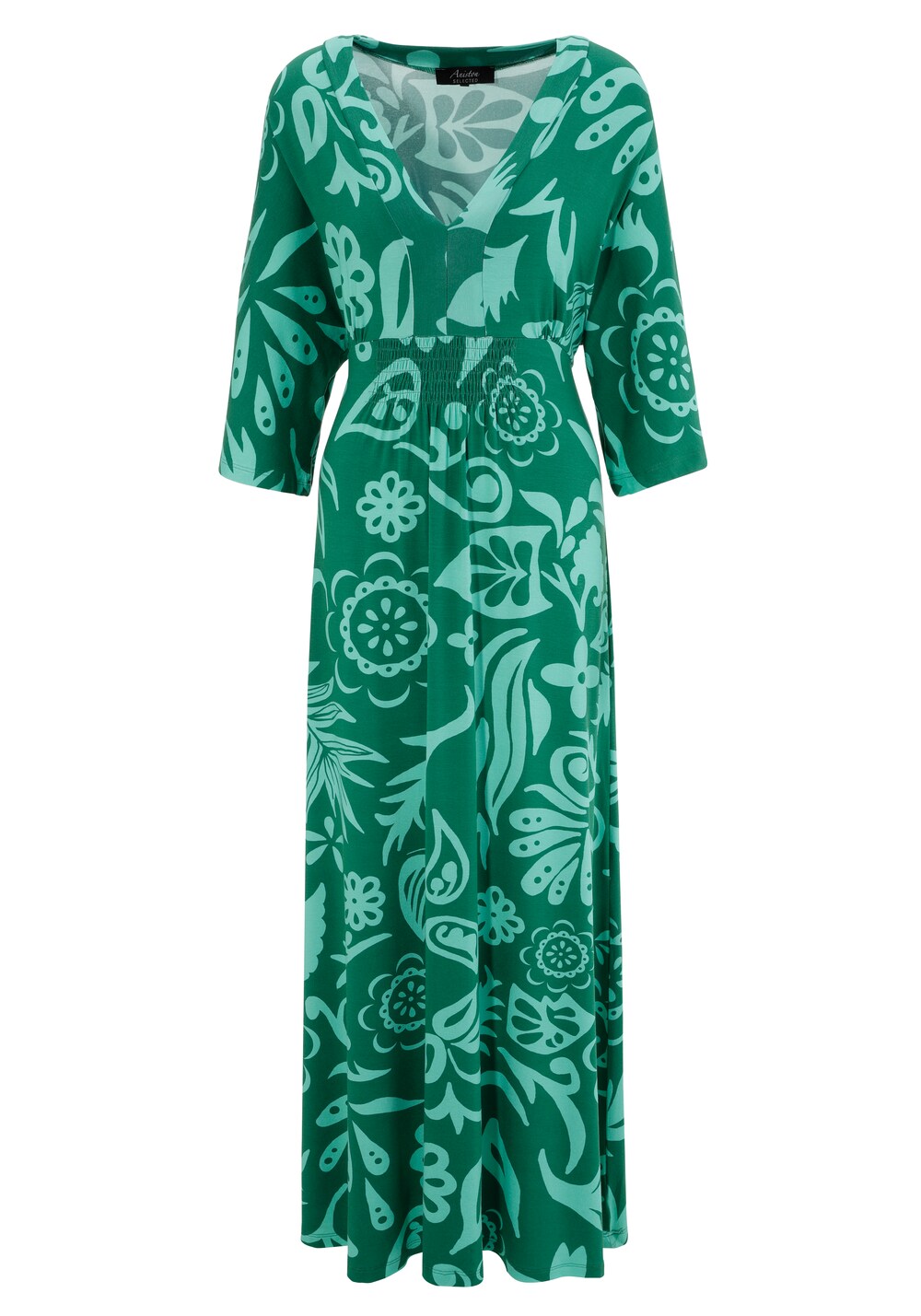 Summer dress Selected, green/light green