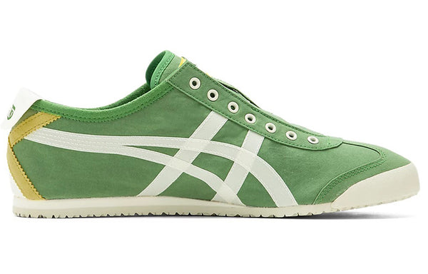 حذاء Onitsuka Tiger MEXICO 66 سهل الارتداء باللون الأخضر السبانخ والأبيض