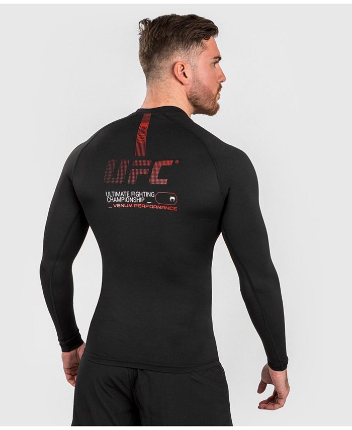 Men's UFC Authentic Adrenaline Fight Week Long Sleeve Venum Rash Guard, Black