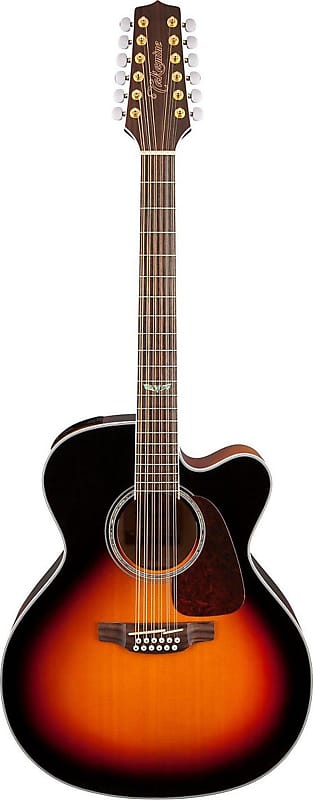 جيتار صوتي كهربائي جامبو من Takamine GJ72CE-12 بني Sunburst