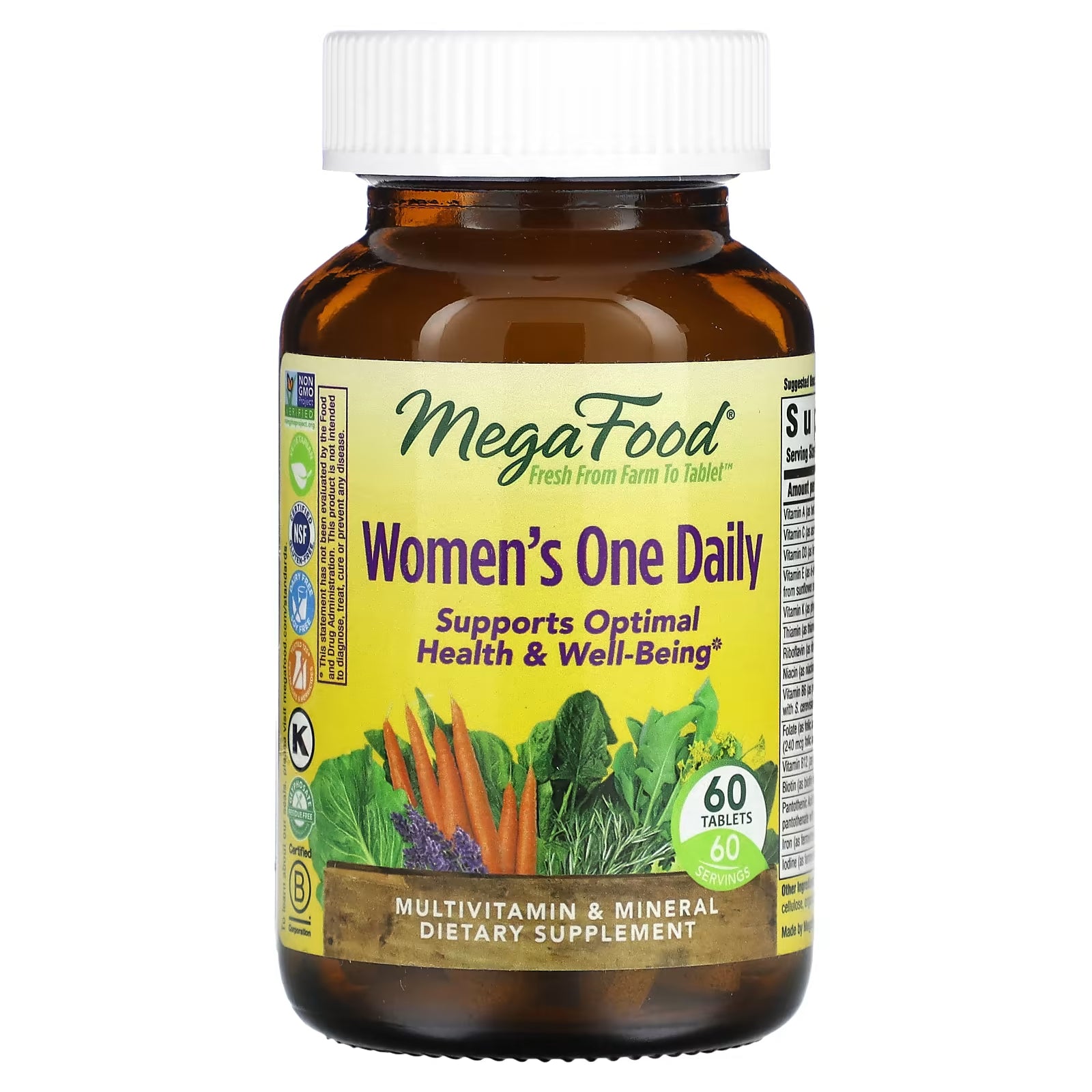 MegaFood One Daily Women's Multivitamin, 60 Tablets