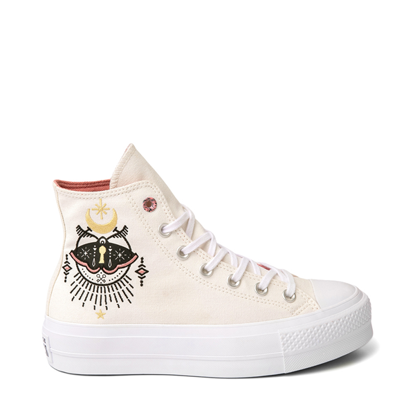 Converse Women's Chuck Taylor All Star Hi Lift Embroidered Boho Sneaker in Egret