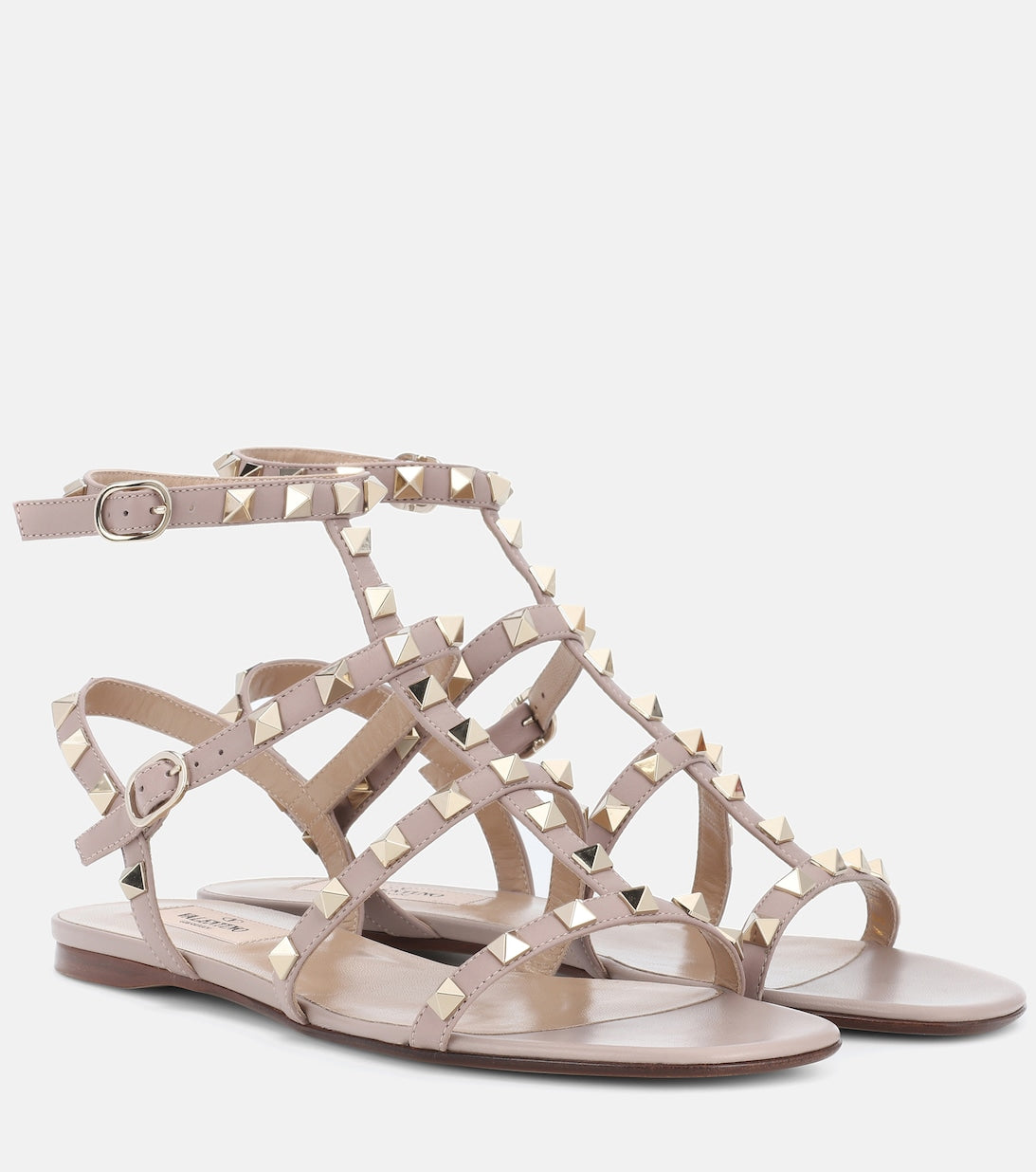 Valentino Garavani Rockstud leather sandals Valentino Garavani, neutral