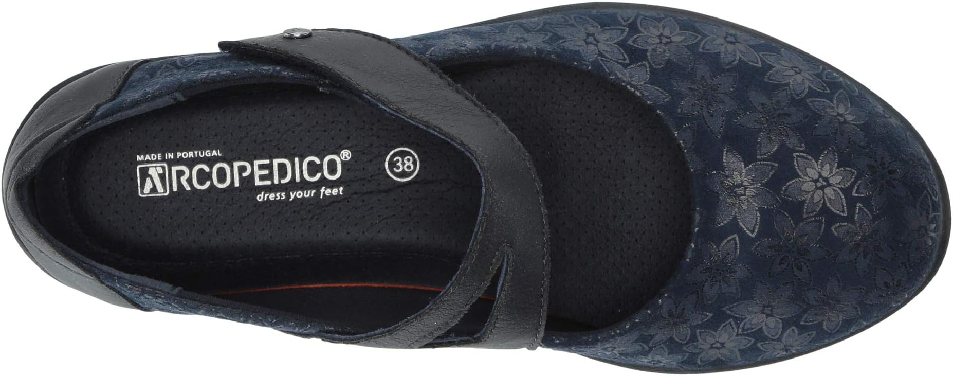 Cosmo Arcopedico ballet flats, Navy Agatha