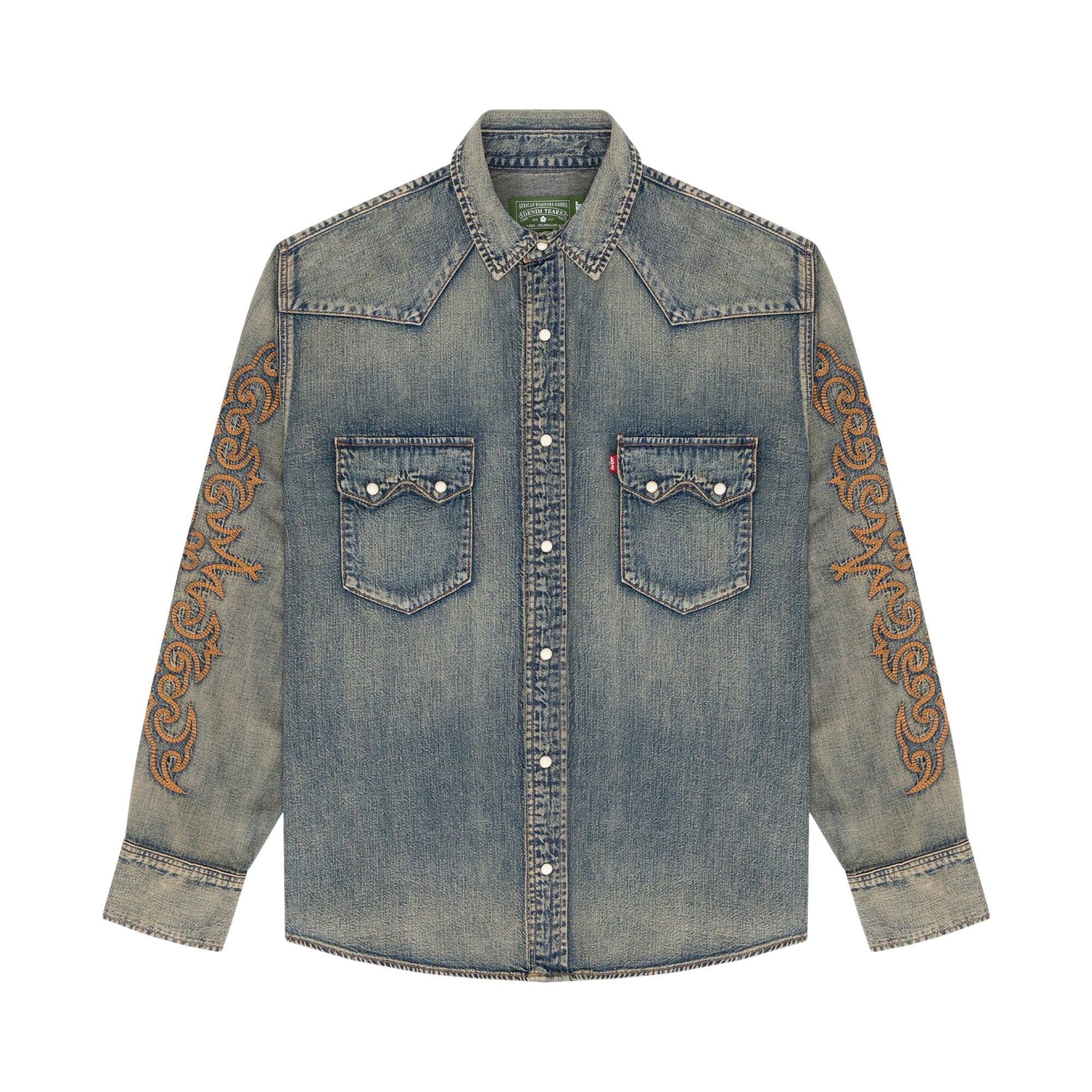 Levis x Denim Tears Western Stitch Denim Shirt, Worn Indigo