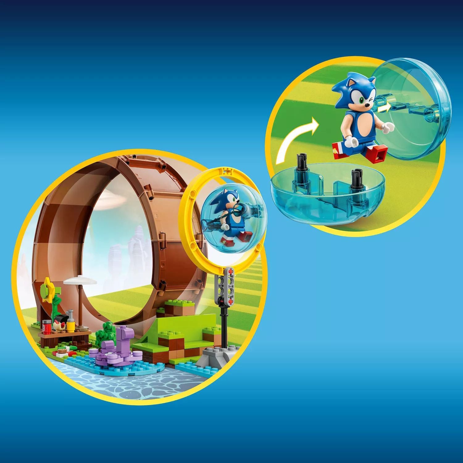 LEGO Sonic the Hedgehog Sonic's Green Hill Zone Loop Challenge Playset 76994 (802 Pieces) LEGO