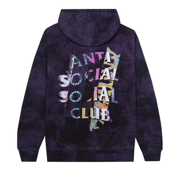 Anti Social Social Club Dissociative 'Black/Purple Tie Dye' Hoodie, black