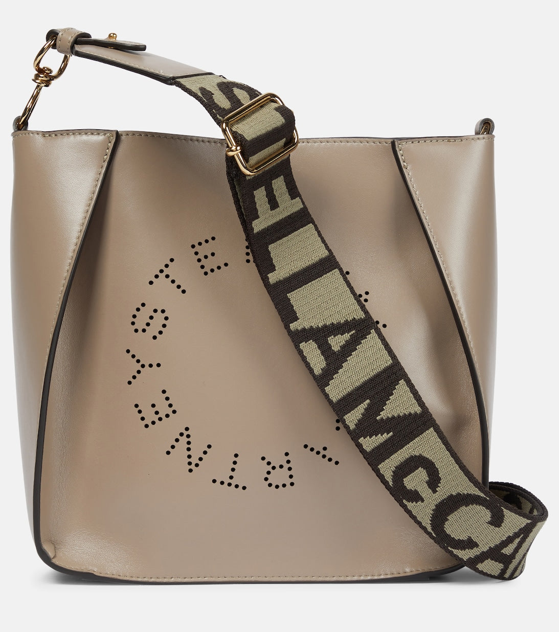 Stella Crossbody Bag with Stella McCartney Logo, Neutral