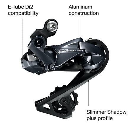 محول السرعات الخلفي Ultegra Di2 RD-R8050 Shimano، باللون الرمادي