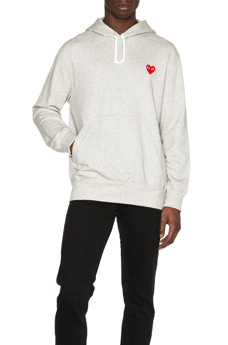 Comme des Garçons Red Emblem Cotton hoodie, gray