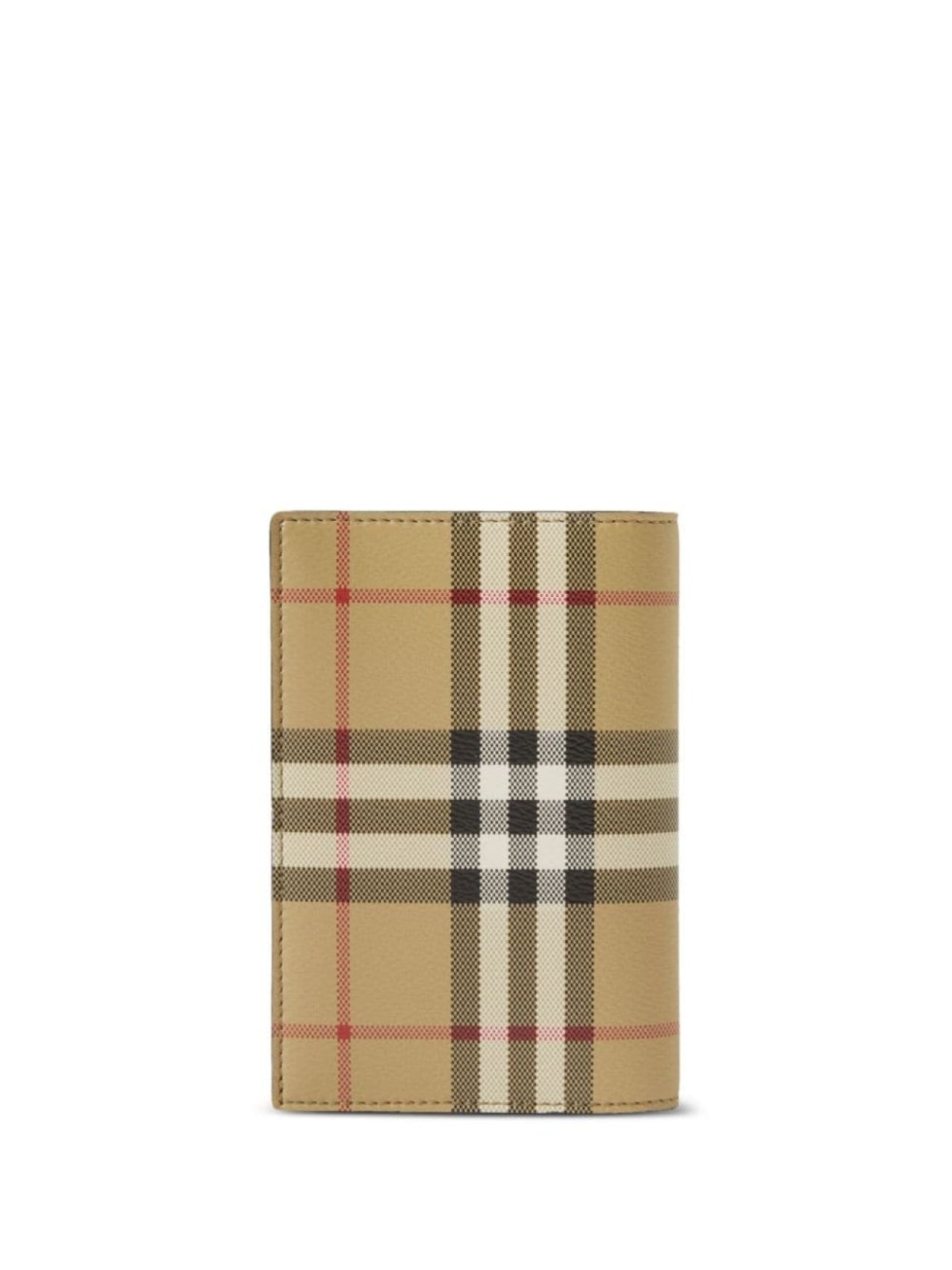 Burberry Checked Passport Cover Neutral