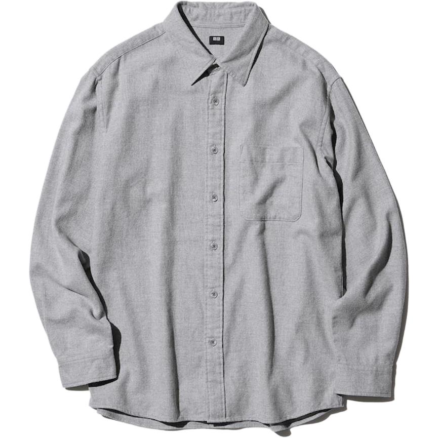 Men's shirt gray Uniqlo, gray