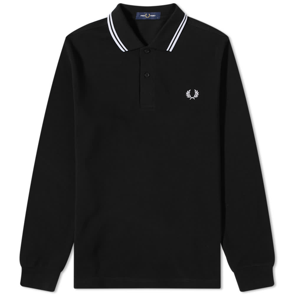 تي شيرت بولو بأكمام طويلة وطرفين من Fred Perry