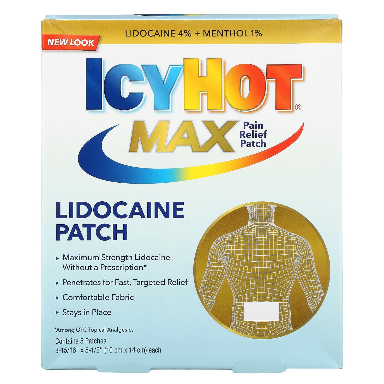 Painkillers Icy Hot with lidocaine, 5 pieces