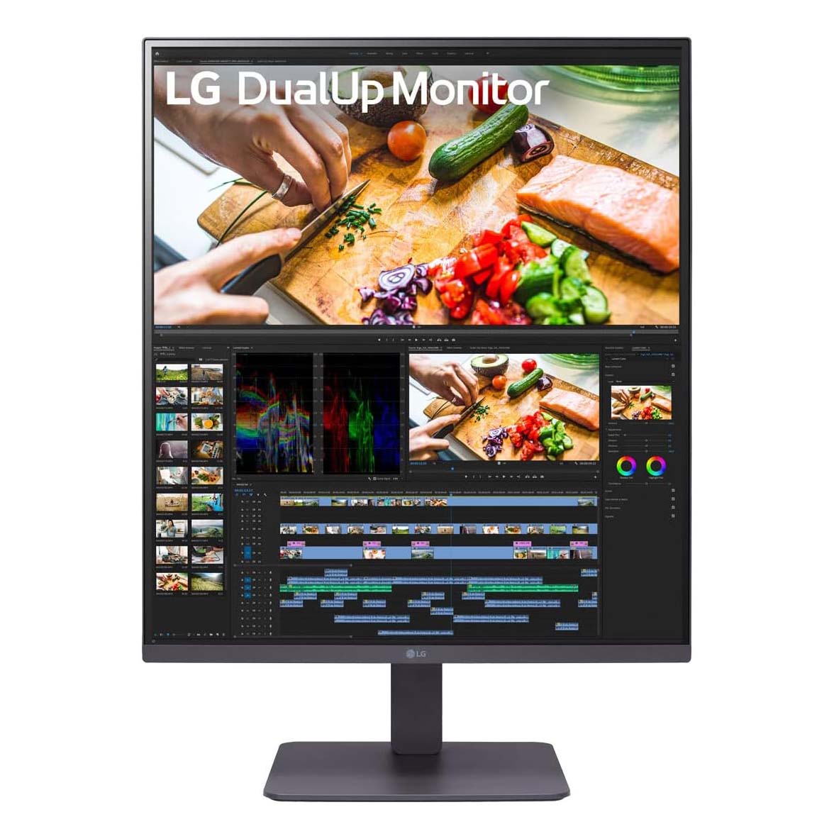 Monitor LG DualUp 28MQ750 27.6'', Nano IPS, 60 Hz, black