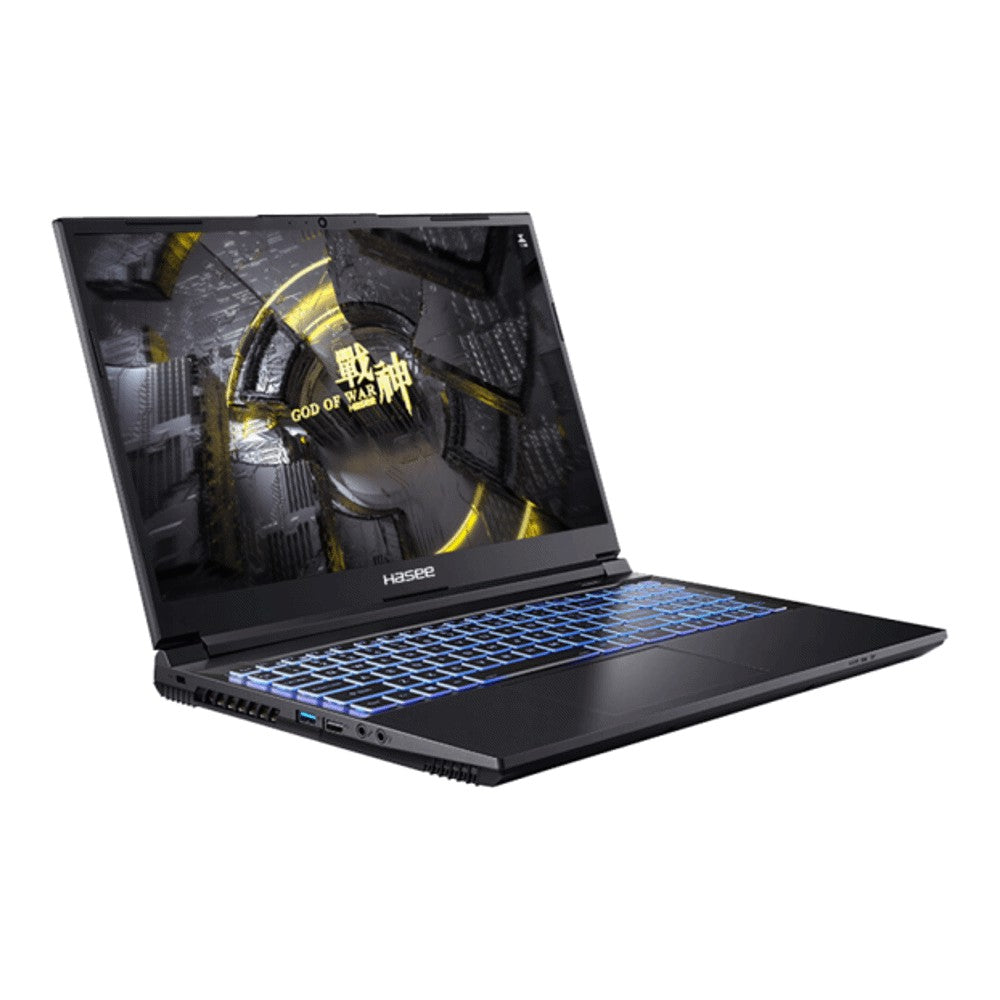 لابتوب HASEE Z8-CA5NB مقاس 15.6 بوصة FullHD 8GB/512GB i5-10200H RTX 3060، أسود، لوحة مفاتيح إنجليزية