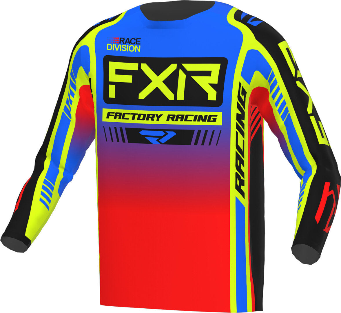 قميص FXR Clutch Pro Motocross باللون الأزرق/الأسود/الأحمر