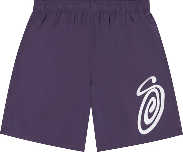 Stussy Curly S Water Short 'Purple', purple