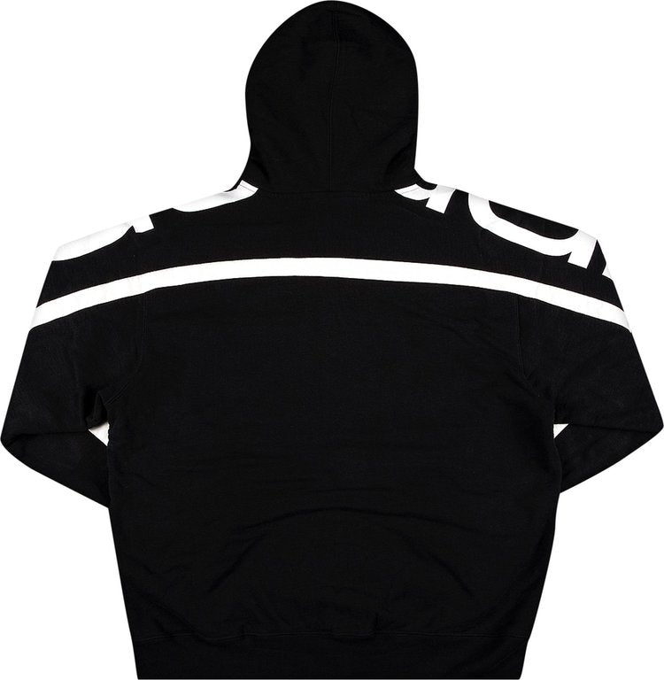 سويت شيرت Supreme Big Logo Paneled Zipper Up Hooded Sweater "أسود"