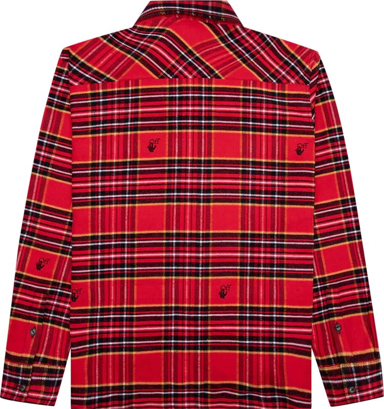 Off-White Flannel Skate Shirt 'Red/Black', red