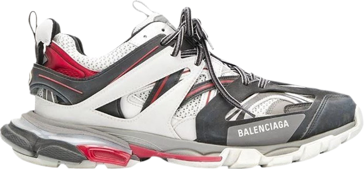 حذاء رياضي Balenciaga Track Trainer باللون الأبيض والرمادي والأحمر والأبيض