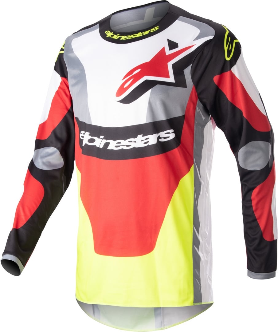 قميص موتوكروس سائل Alpinestars، أسود/أحمر/أصفر