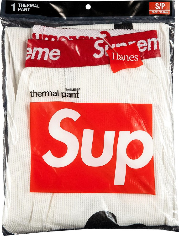 بنطال حراري Supreme x Hanes Bones (عبوة واحدة) "طبيعي"، كريمي