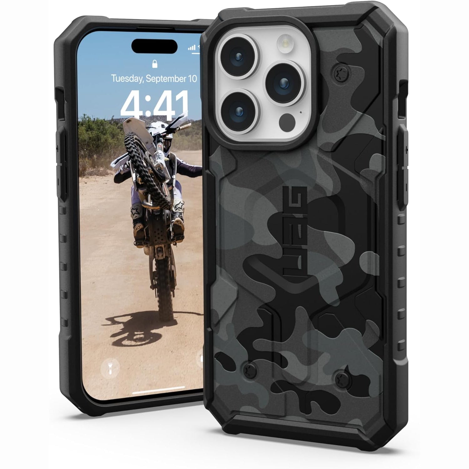 Case UAG Pathfinder for iPhone 15 Pro, SE Midnight Camo