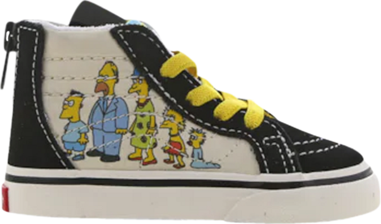 حذاء رياضي Vans The Simpsons x Sk8-Hi Zip TD Simpsons Family 1987-2020، باللون الأبيض