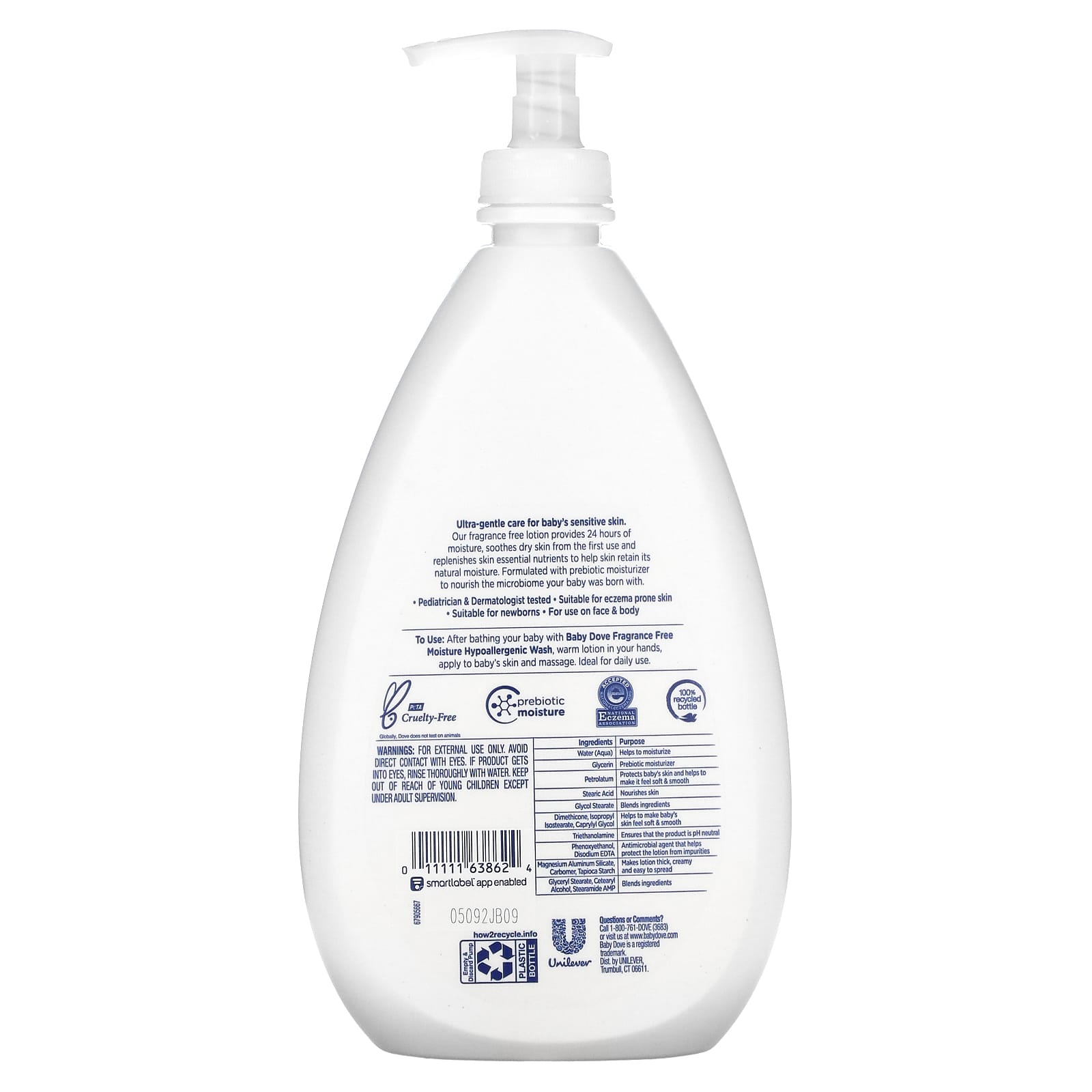 Dove Hypoallergenic Lotion for sensitive skin of children, 591 ml