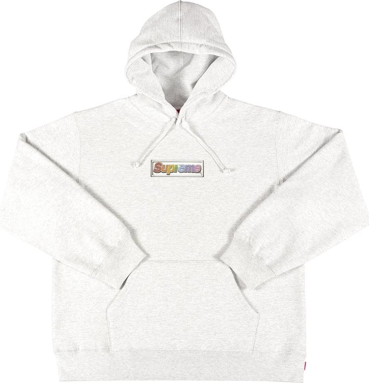 سويت شيرت Supreme Bling Box Logo Hooded Sweater "Ash Grey"، رمادي