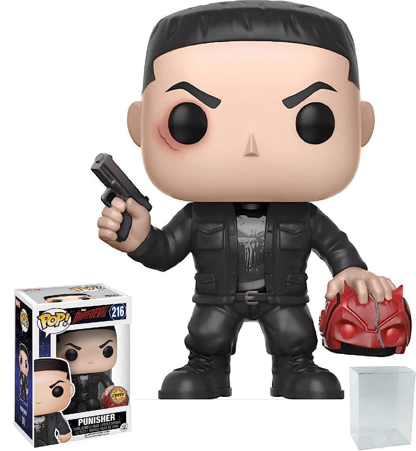 Funko Pop! Vinyl Figure Marvel: Netflix Daredevil - Punisher Chase Variant Limited Edition (with protective case)