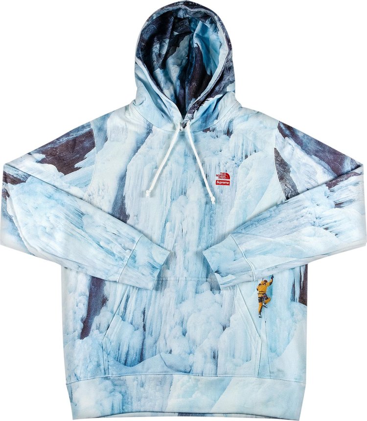 سويت شيرت Supreme x The North Face Ice Climb بغطاء للرأس "متعدد الألوان"، أزرق