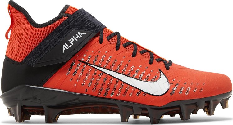 Nike Alpha Menace Pro 2 Mid 'Team Orange' Cleats, Orange