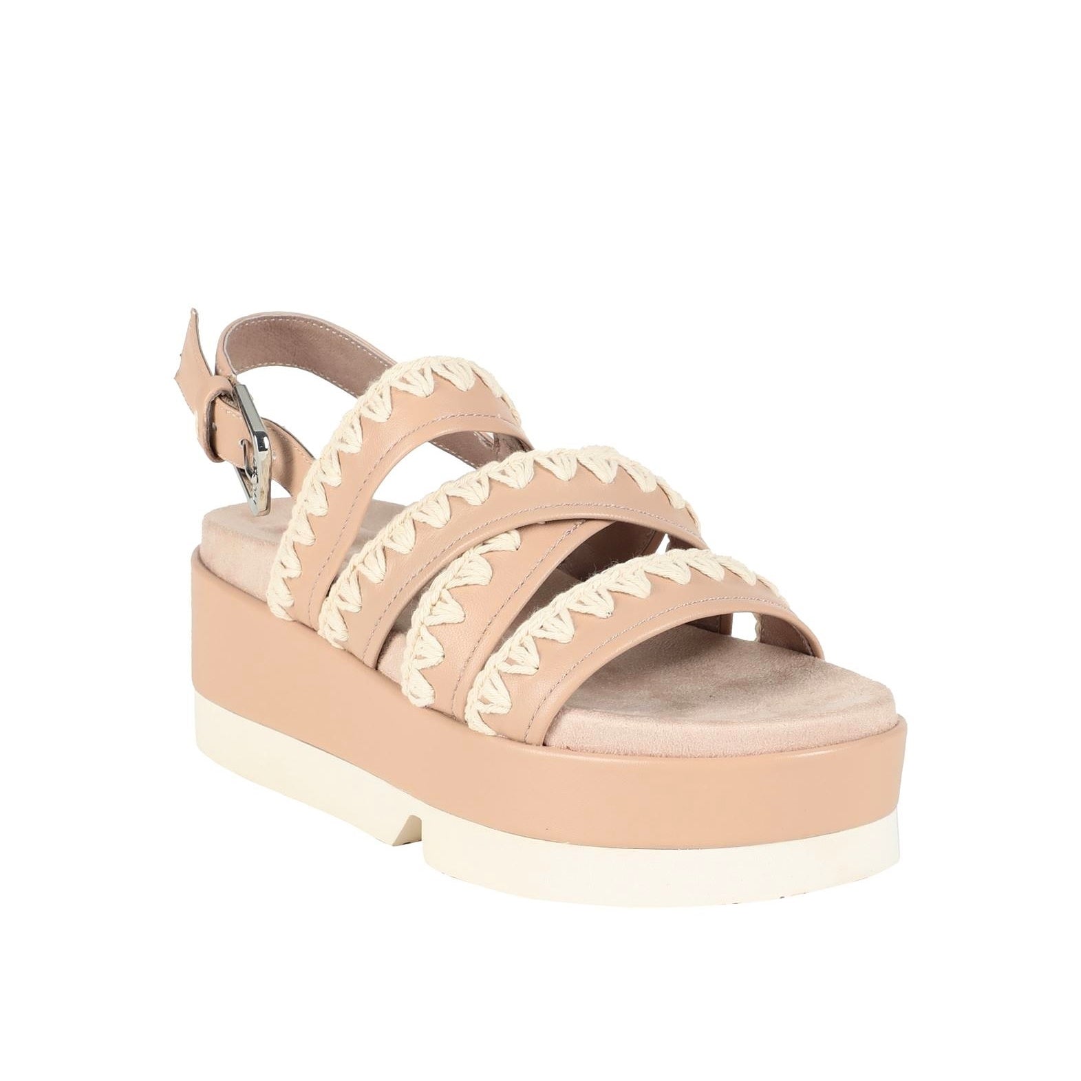 Sandals Mou Suede Leather, beige