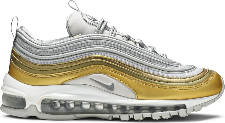 حذاء رياضي Nike Wmns Air Max 97 باللونين الأبيض والذهبي