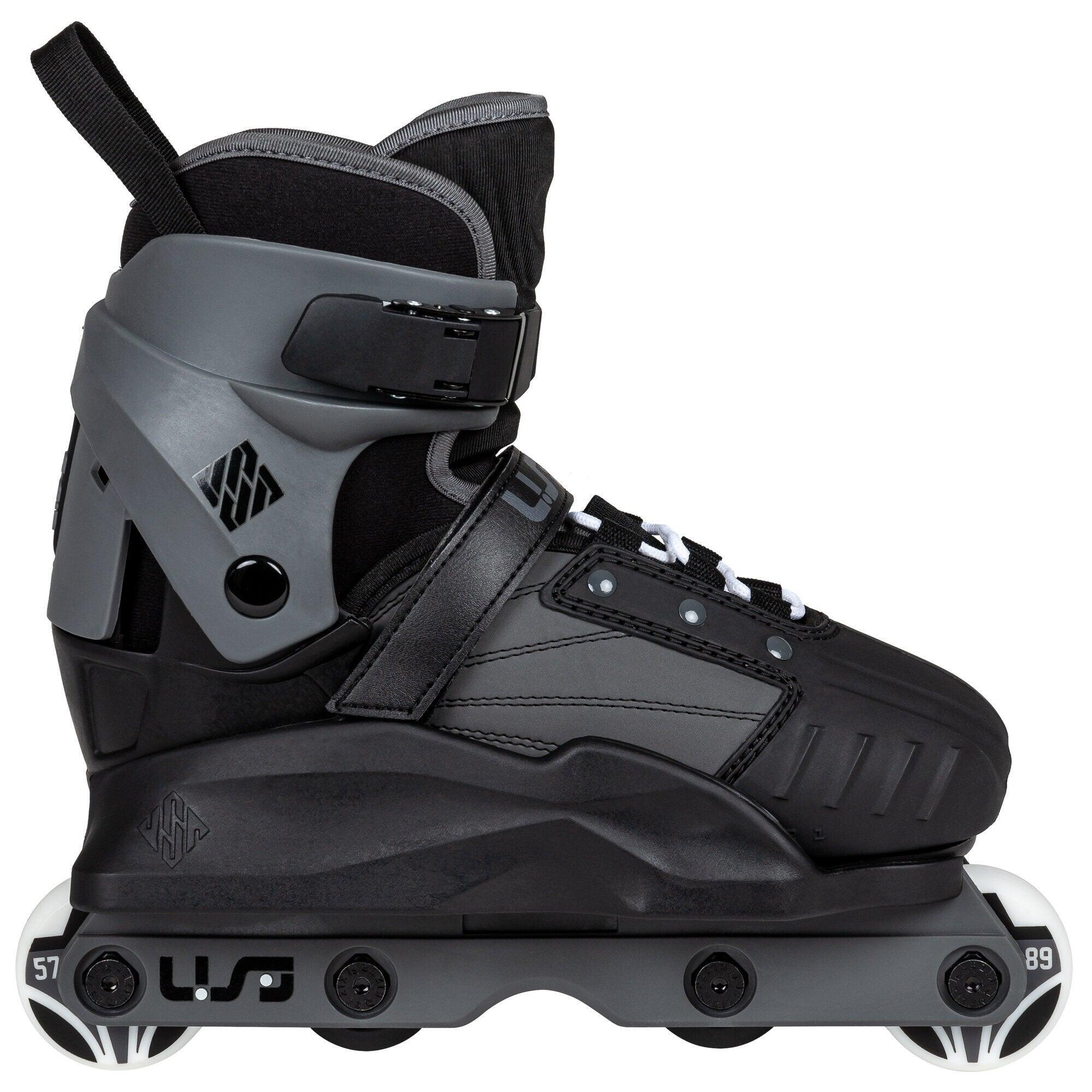 USD Transformer Adjustable Roller Skates for Stunts, Black