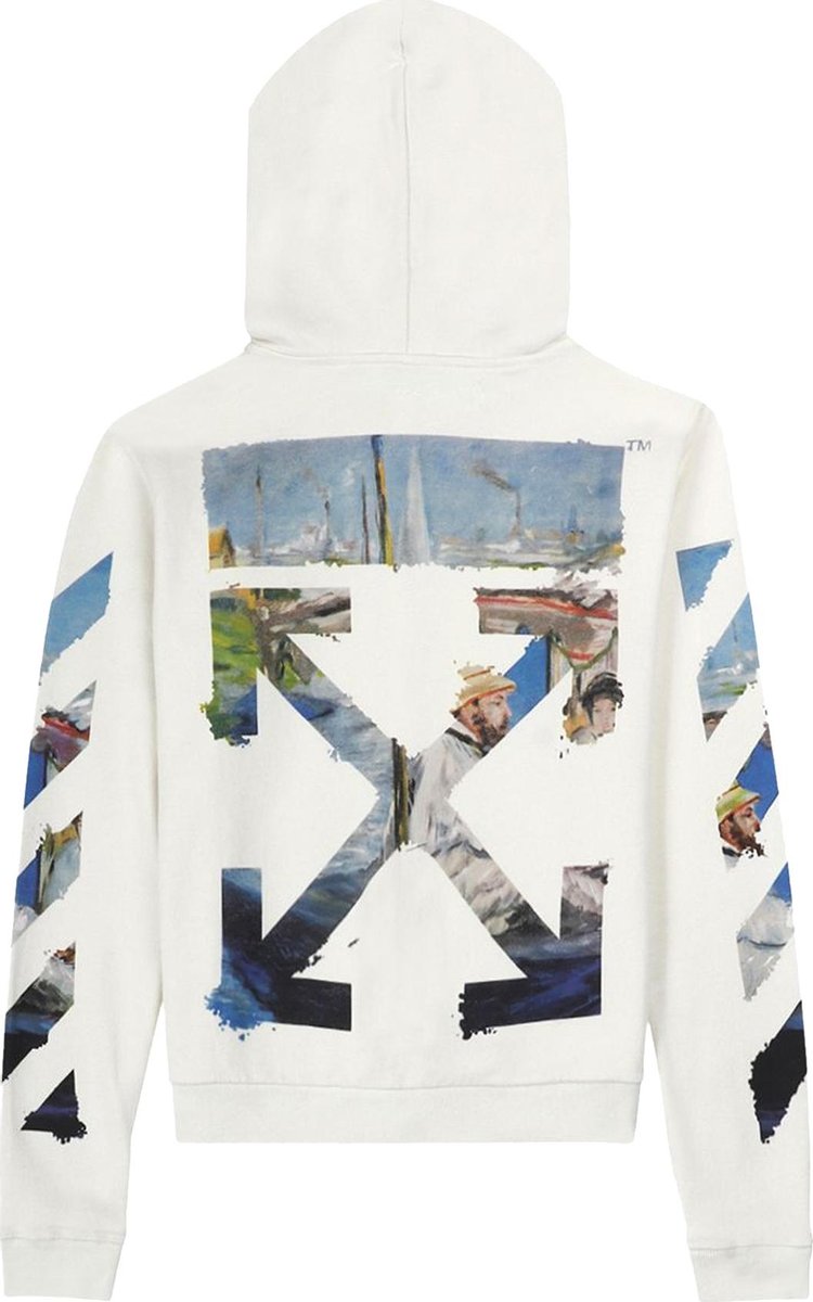 Off-White Diag Multicolor Zipped Hoodie 'White', white