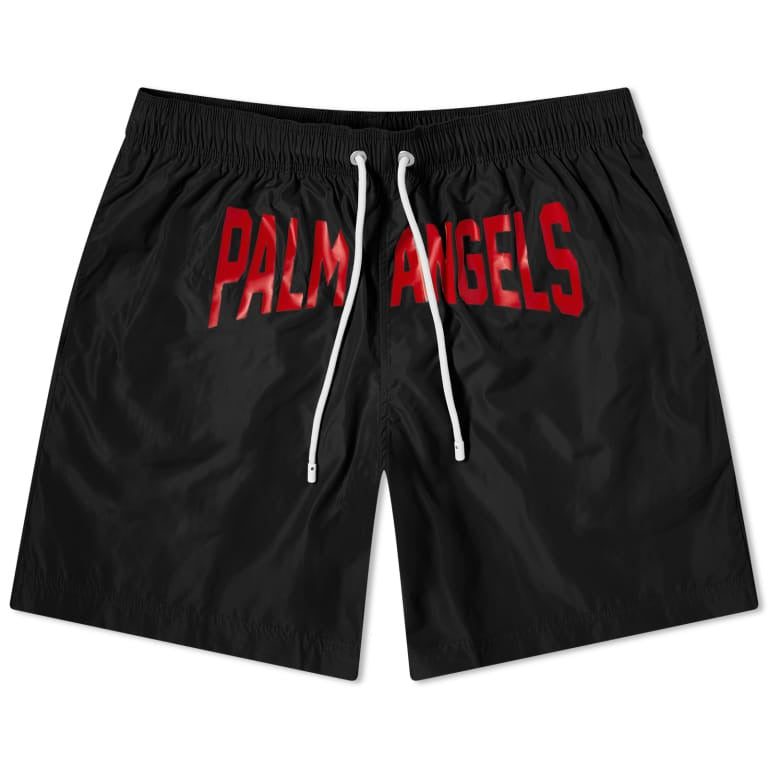 حذاء سباحة Palm Angels Pa City باللون الأسود/الأحمر