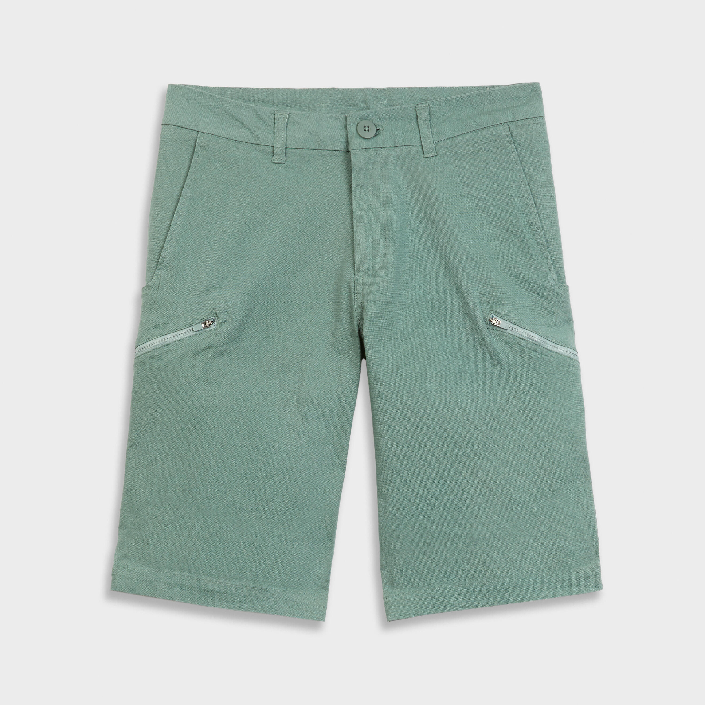 Bermuda shorts sailing men's durable 100 khaki TRIBORD, laurel green