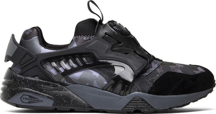 Puma A Bathing Ape x Disc Blaze Black Camo Sneakers, black