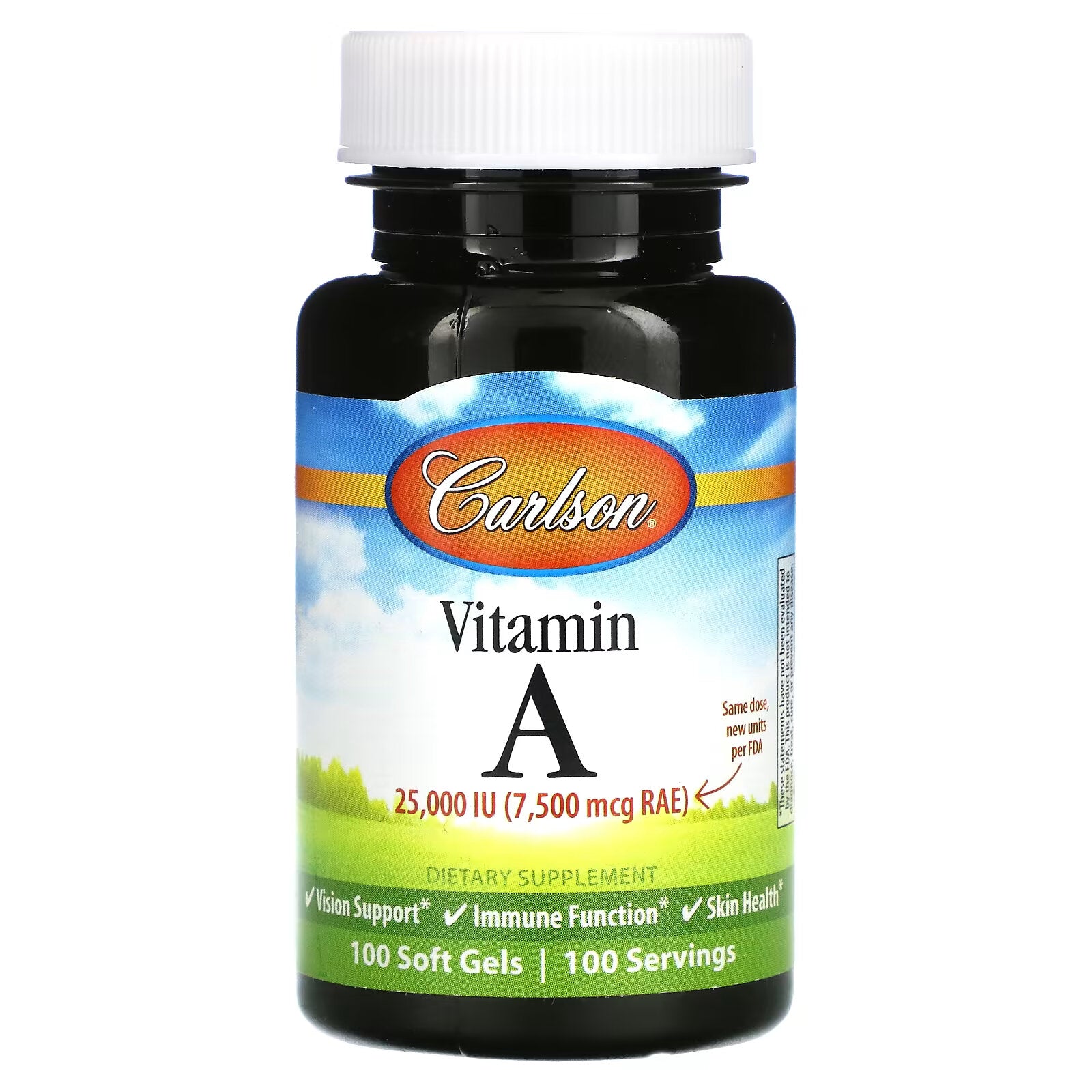 Carlson, Vitamin A, 25,000 IU, 100 Softgels