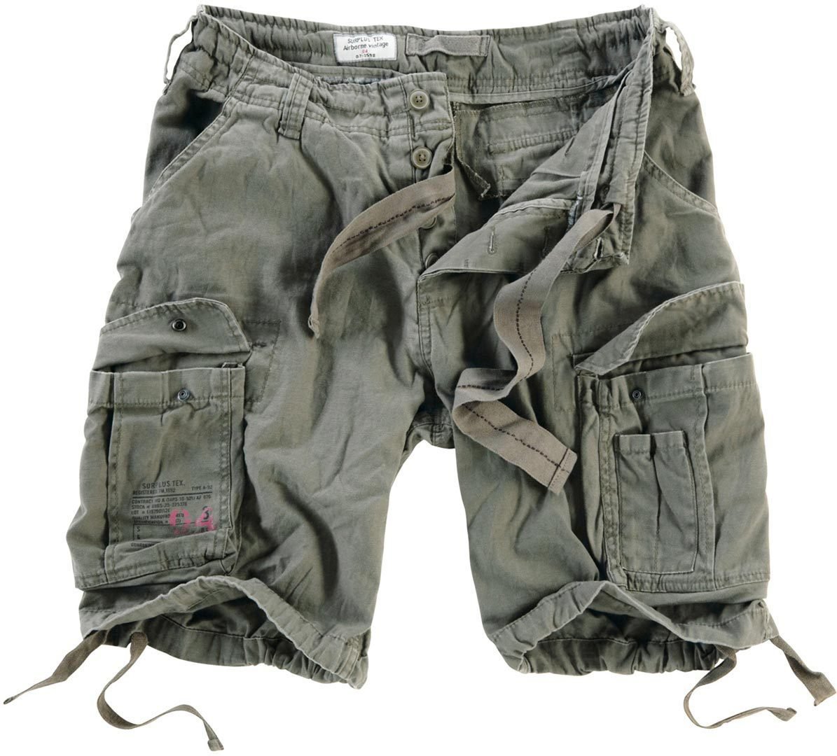 Surplus Airborne Vintage Motocross Shorts, Olive