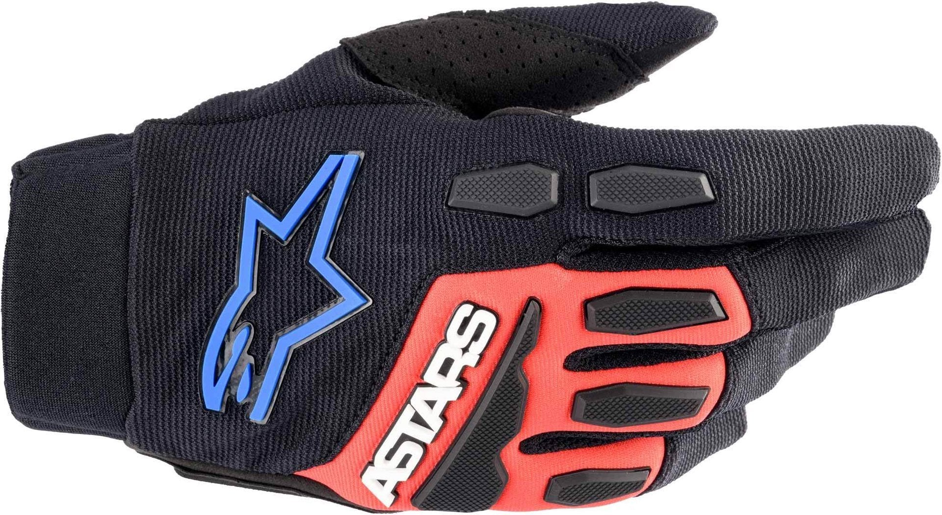 قفازات موتوكروس Alpinestars Full Bore XT، باللون الأسود/الأحمر/الأزرق