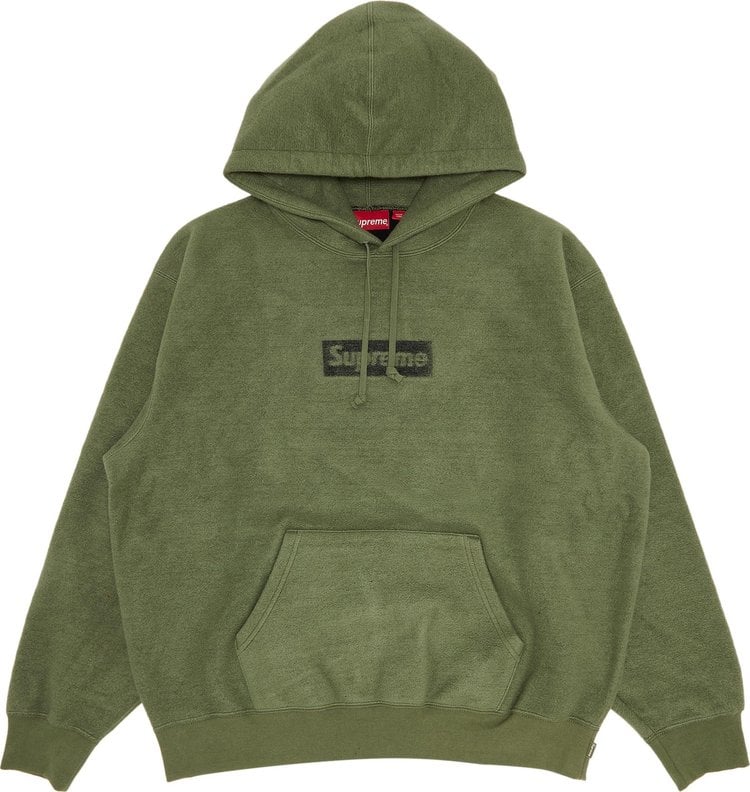 سويت شيرت Supreme Inside Out Box Logo بغطاء رأس "Light Olive"، باللون الأخضر