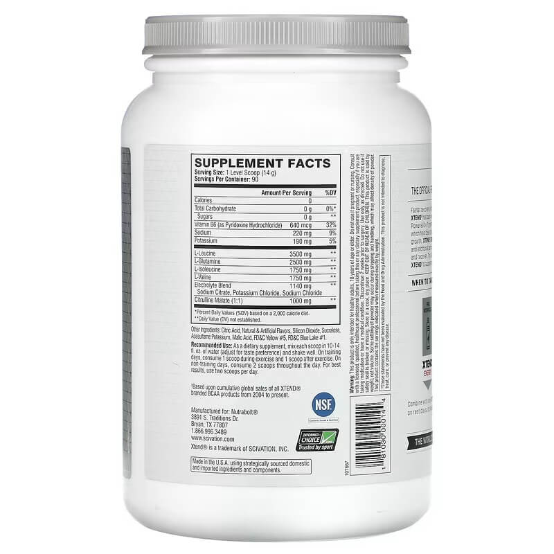 Amino acids BCAA Xtend with apple flavor 7g, 1260 g